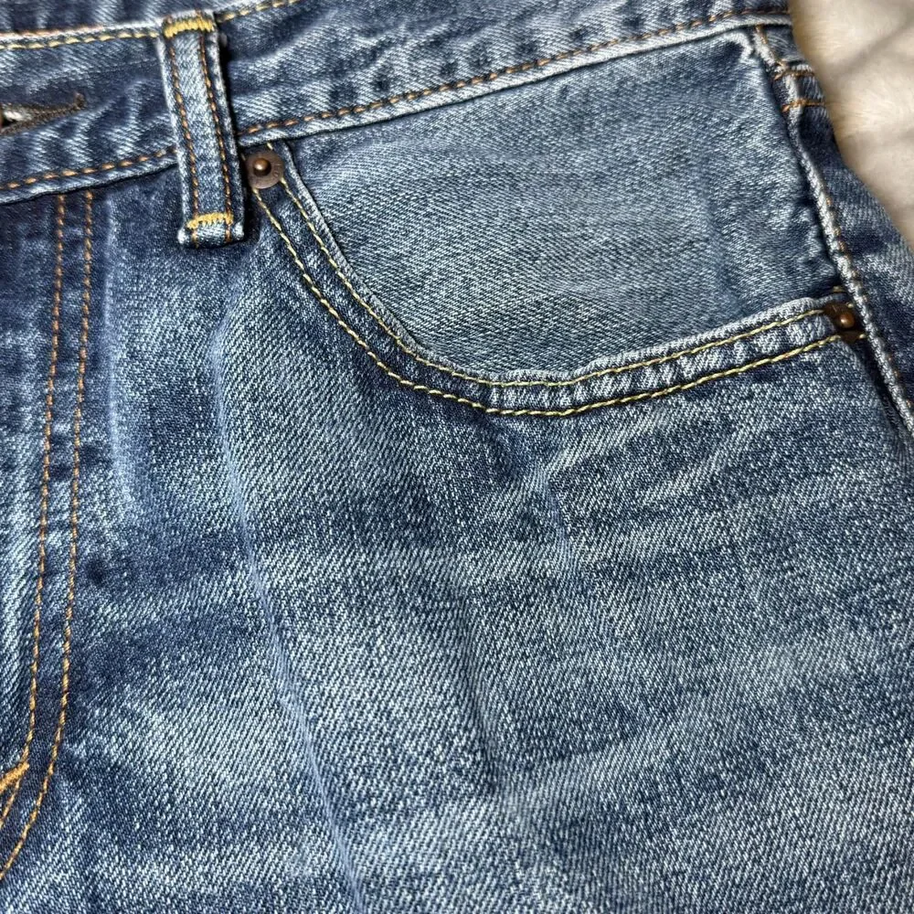 Levis 505 Mens Size 30x30 Jeans Regular Fit Straight Leg Blue Denim Classic
